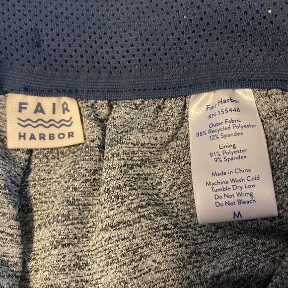 Fair Harbor Blue and Green Swim Trunks - Picture 9 of 12